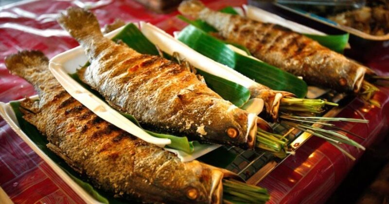 Cá suối nướng sấy khô